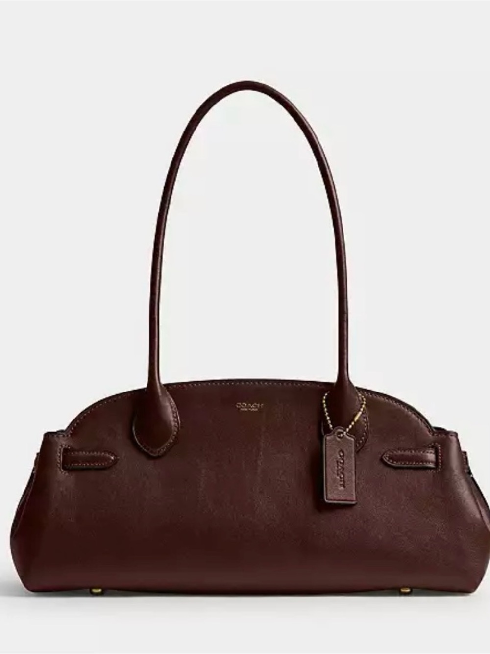 New Coach Empire New Dark Brown Leather Shoulder Bag